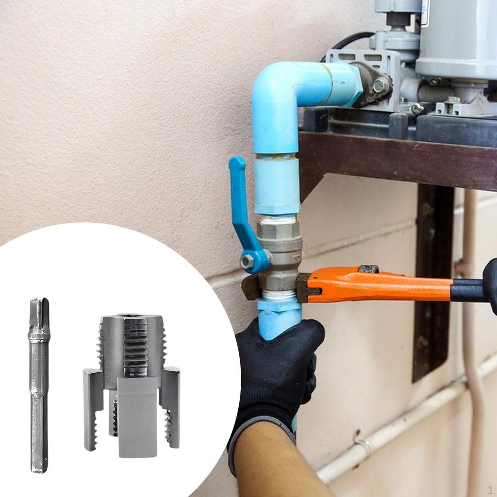Pipe Threader Opener for Electric Drill Professional Home Repair Hex Shank Maintenance Plumbing Tool