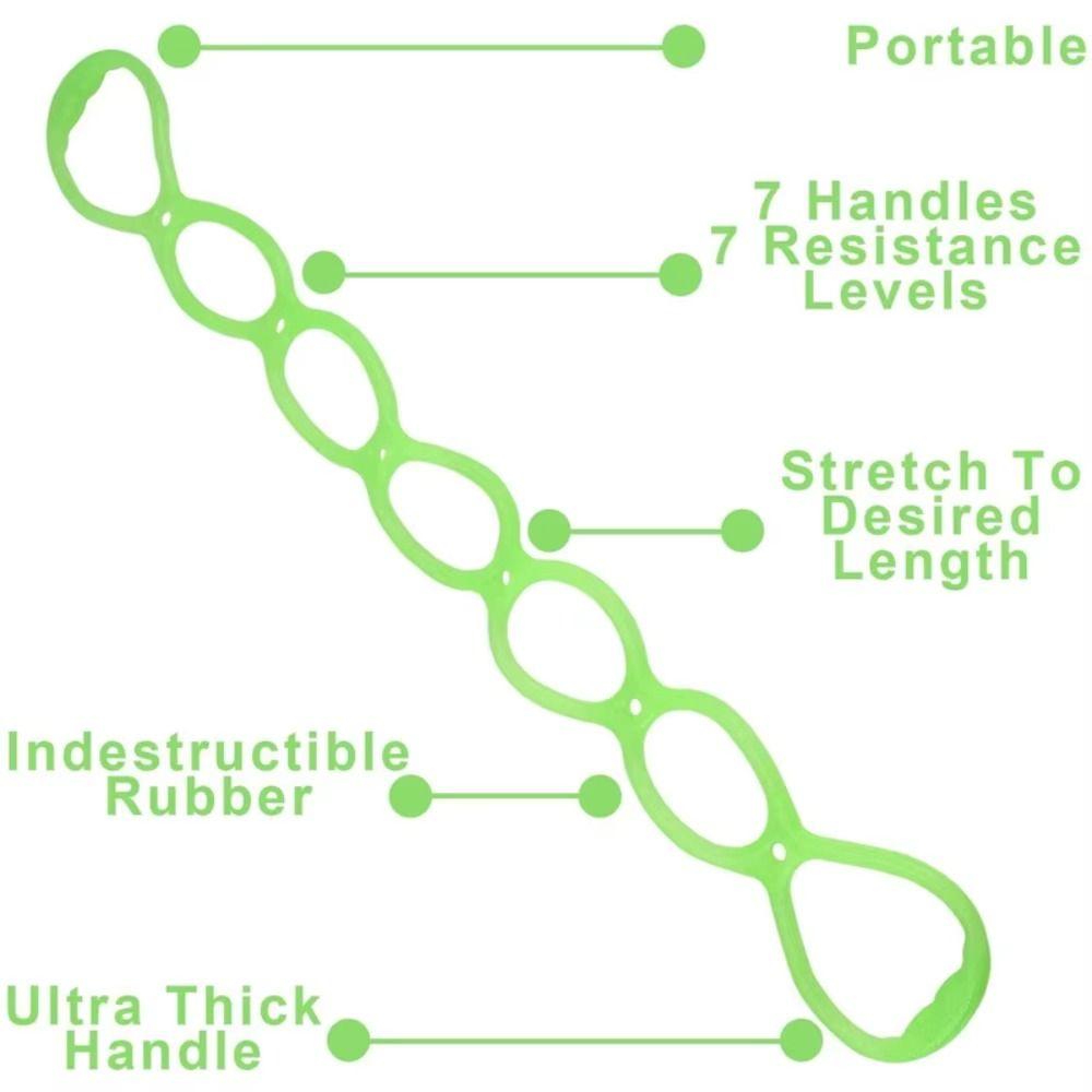 7 Ring Yoga Stretch Band Portable Size Silicone Elastic Stretcher Arm Exercise