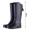 Women PVC Slip On Tall Rain Boots Waterproof Non Slip Wear-resistant Rubber Outdoor Work Rainy Day Water Boots