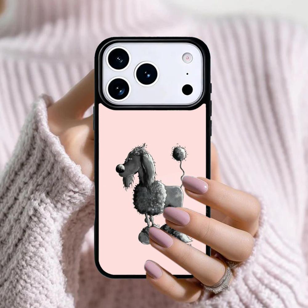 Чехол для телефона с рисунком мультяшных пуделей для Apple iPhone 17 Air 16E 15 14 Plus 13 12 11 Pro Max Mini Funda Чехол