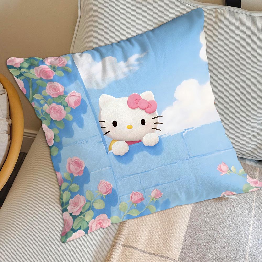Наволочка 40*40 Кавайи H-Hello Cats Домашний Декор Гостиная Наволочка 45X45 Чехлы для Подушек Праздники Подушки для Сна