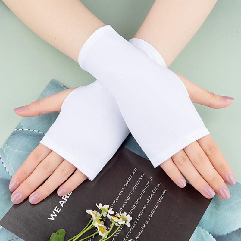 1 пара Эластичность Модные Повседневные Вискозные Нити Уличные Велосипедные Перчатки без пальцев Спортивный стиль Тонкий стиль Солнцезащитные