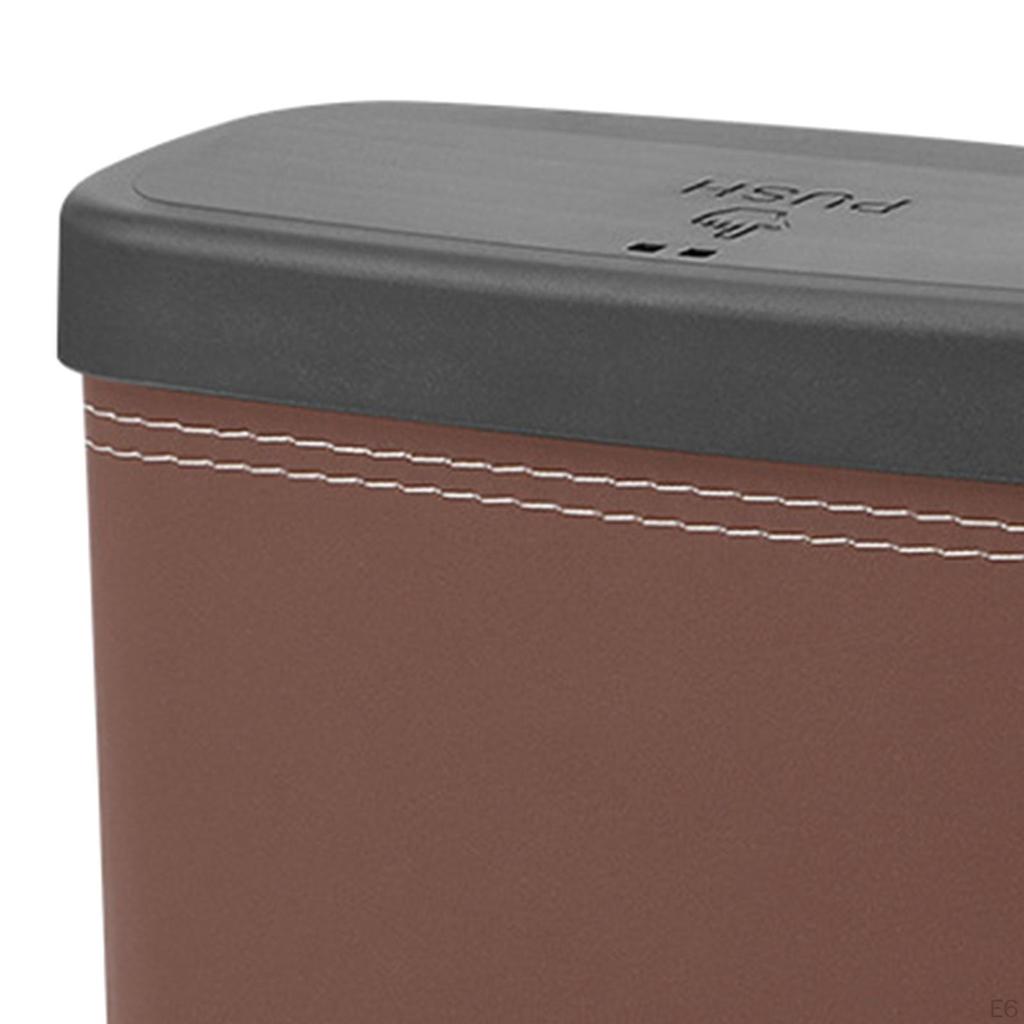 Car Trash Bin Dustbin with Lid Interior Accessories Vehicle Garbage Can for