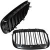 BMW X5 E70 06-13 grilles between the headlights (kidneys) left + right set BLACK GLOSSY DOUBLE BAR