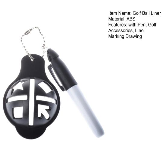 Golf Ball Line Marker Tool with Pen, Golf Ball Putting Alignment Marking Tools, Golf Ball Liner Marking Drawing Stencil, Golf Accessories