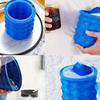 1pc Silicone Ice Bucket 2 In 1 Large Mold With Lid Portable Cooler Cube Freeze Tray Drink Whiskey Wine Beer for Kitchen Bar Tool