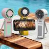 Portable USB Rechargeable Mini Fan with Phone Holder and Foldable Design