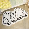Halloween Alien Faux Cashmere Absorbent Bathroom Floor Mat