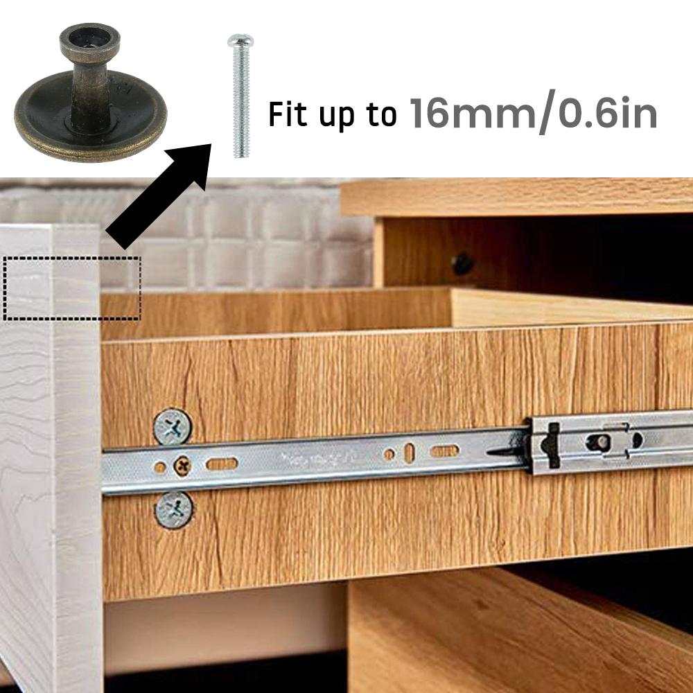 6/12 шт. Винтажные ручки Мебельные ручки Бронзовые ручки для шкафа Кухонный шкаф Одно отверстие для прикроватной тумбочки Ручка Ручки для ящиков