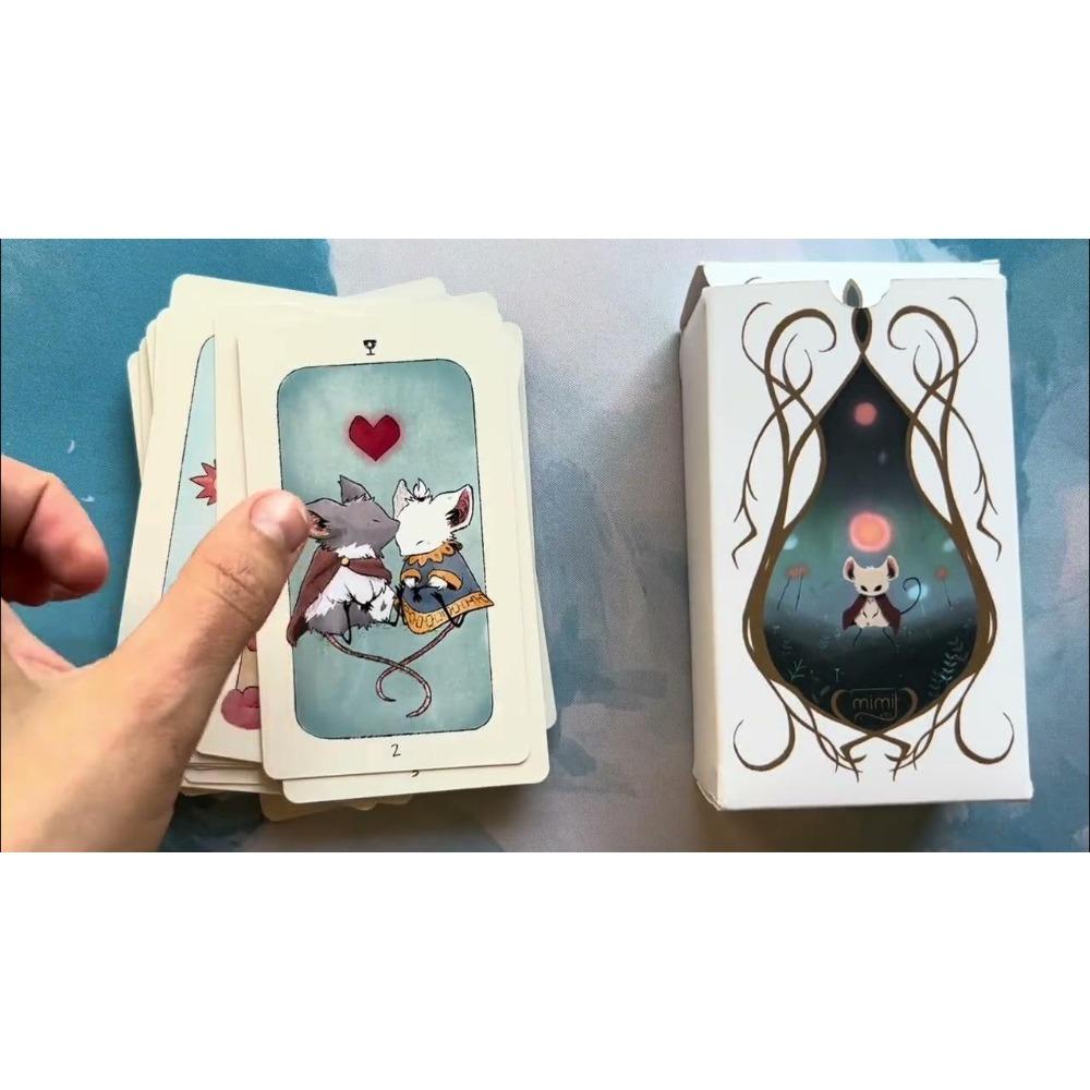 78 шт. Карт 10,3*6 см MIMIT | Мини-Таро Мышей: Маленькая колода Таро, наполненная большими жизнями и приключениями // Читать, играть и рассказывать.