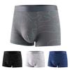 Men Line Print Underpants U Convex Comfortable Panties Elastic Waistband Mid-rise Breathable Shorts Briefs