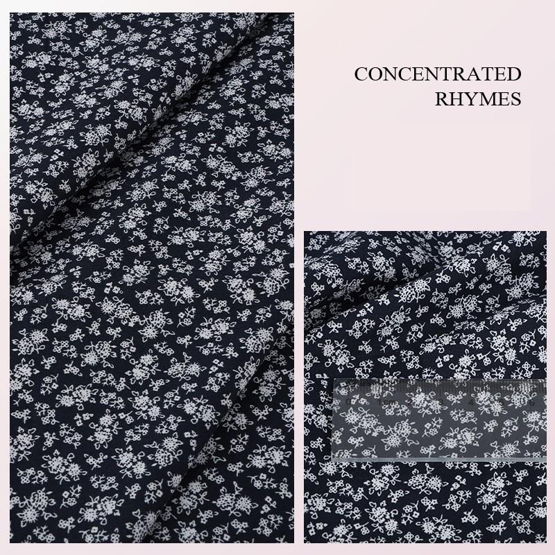 Ткань с цветочным принтом Высококачественная хлопковая ткань Дышащая Мягкая для одежды Шитья Платья Постельное белье Простыни Шторы Материал