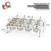 Xiyao Stainless Steel Multi-Compartment Seasoning Rack for Commercial Catering