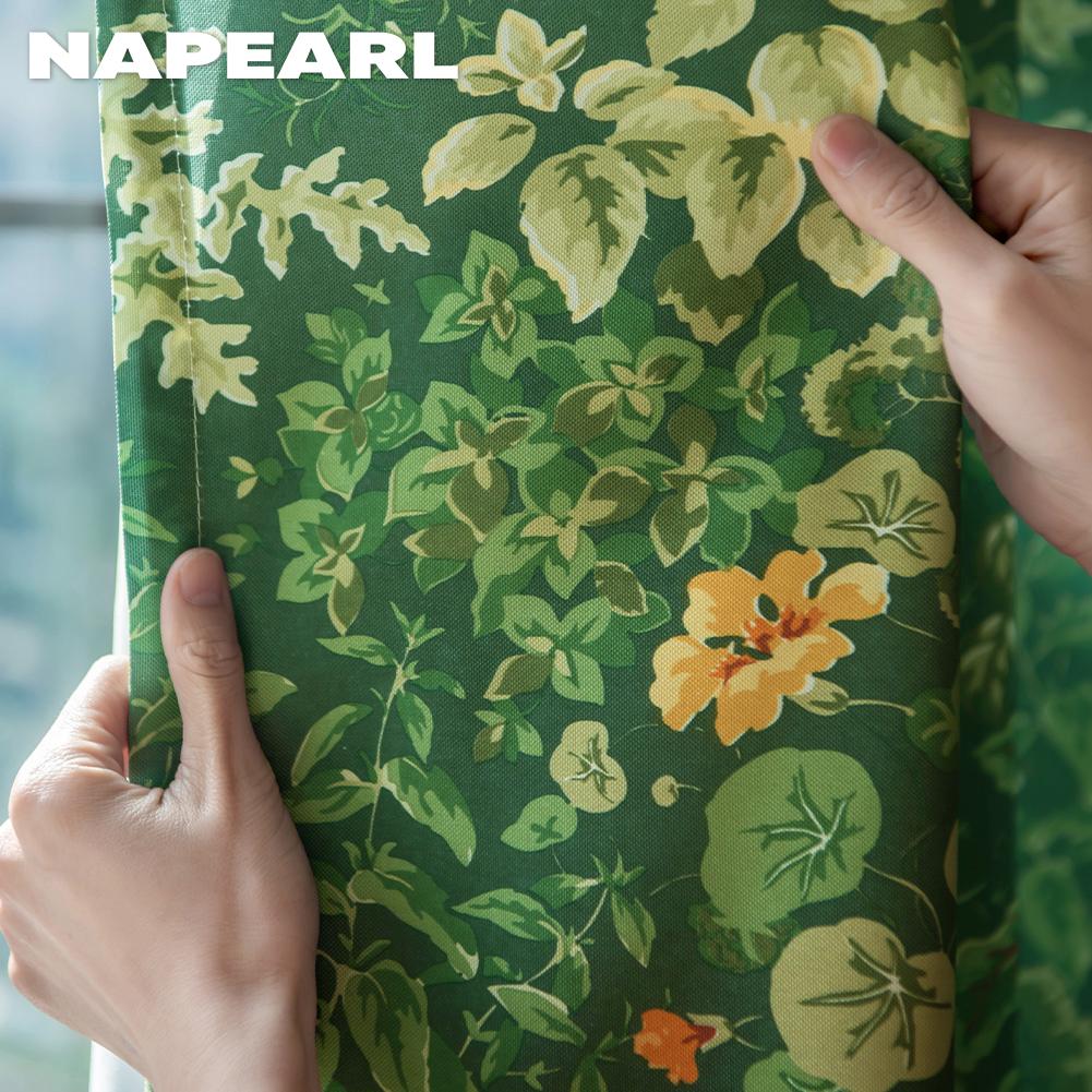 1 шт. NAPEARL Американская Деревня Печатная Юбка для Духовки, Декоративная Шторка на Дверцу Духовки с Кружевным Краем в Форме Листа Лотоса для Кухни Домашний Декор