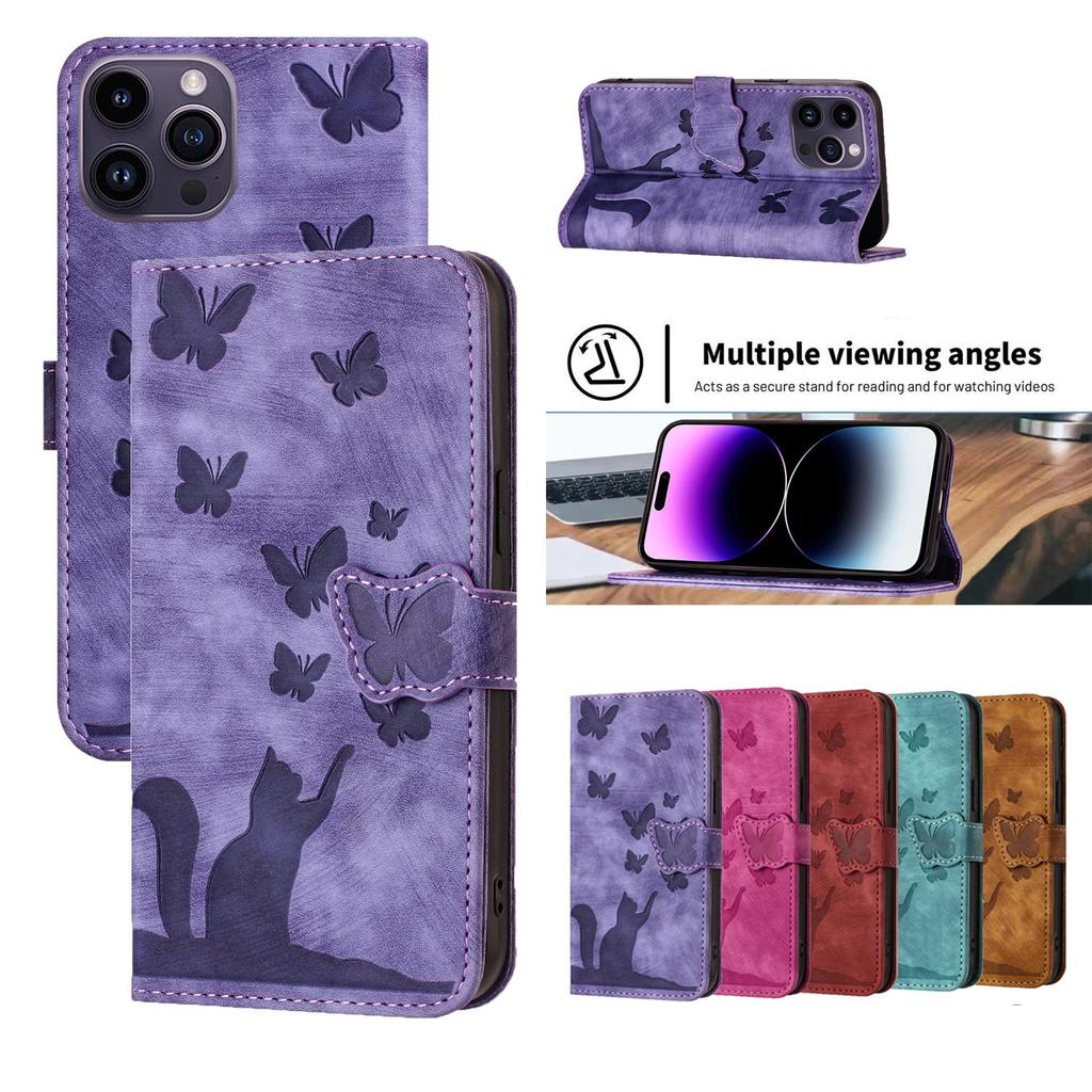 Роскошный кожаный 3D-тиснение линий, сплошной цвет, чехол-кошелек для телефона, подставка для книг для iPhone, Samsung, Xiaomi, Oppo, держатель для магнитных карт, милая сумка с откидной крышкой для девочек