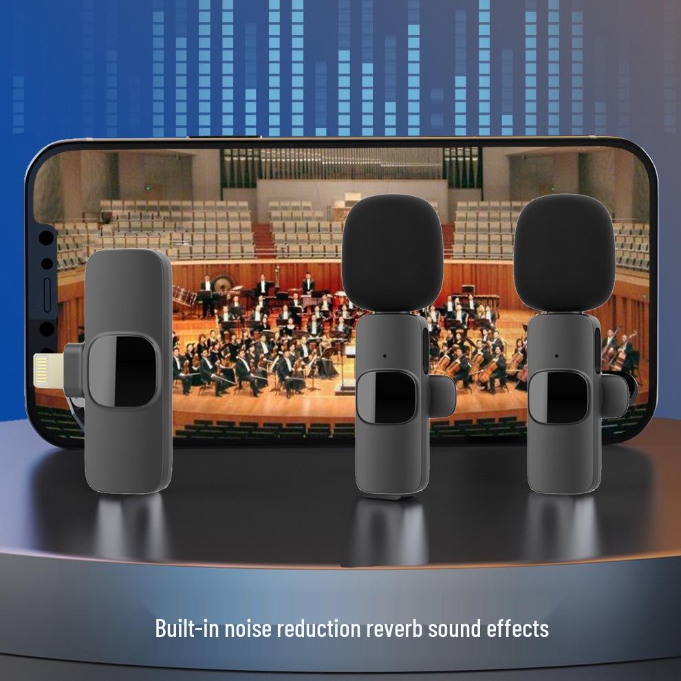 New K8K9 Wireless Lavalier Microphone for Mobile Phone Live Streaming, Outdoor Use, and Mini Wireless Lavalier Applications