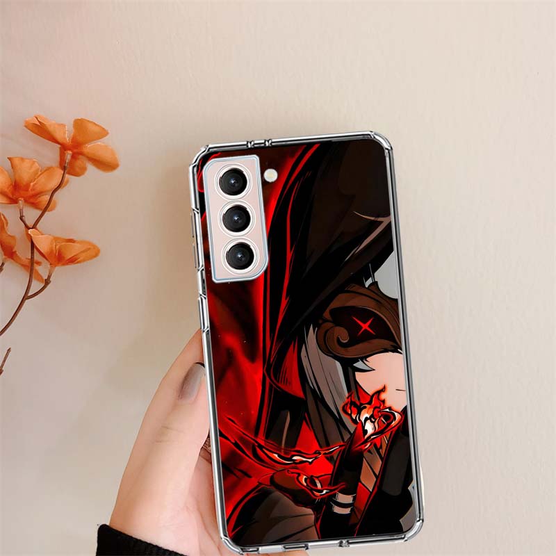 Арлекино Genshin Impact Прозрачные чехлы для телефонов Samsung S26 Ultra Galaxy S25 Edge S24 S23 FE S21 Plus S20 S22 S10 Чехол Узор
