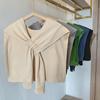 Shawl Women'S Cross Versatile Vest Khaki Shoulder Neck Shawl Knotted Fake Collar Student