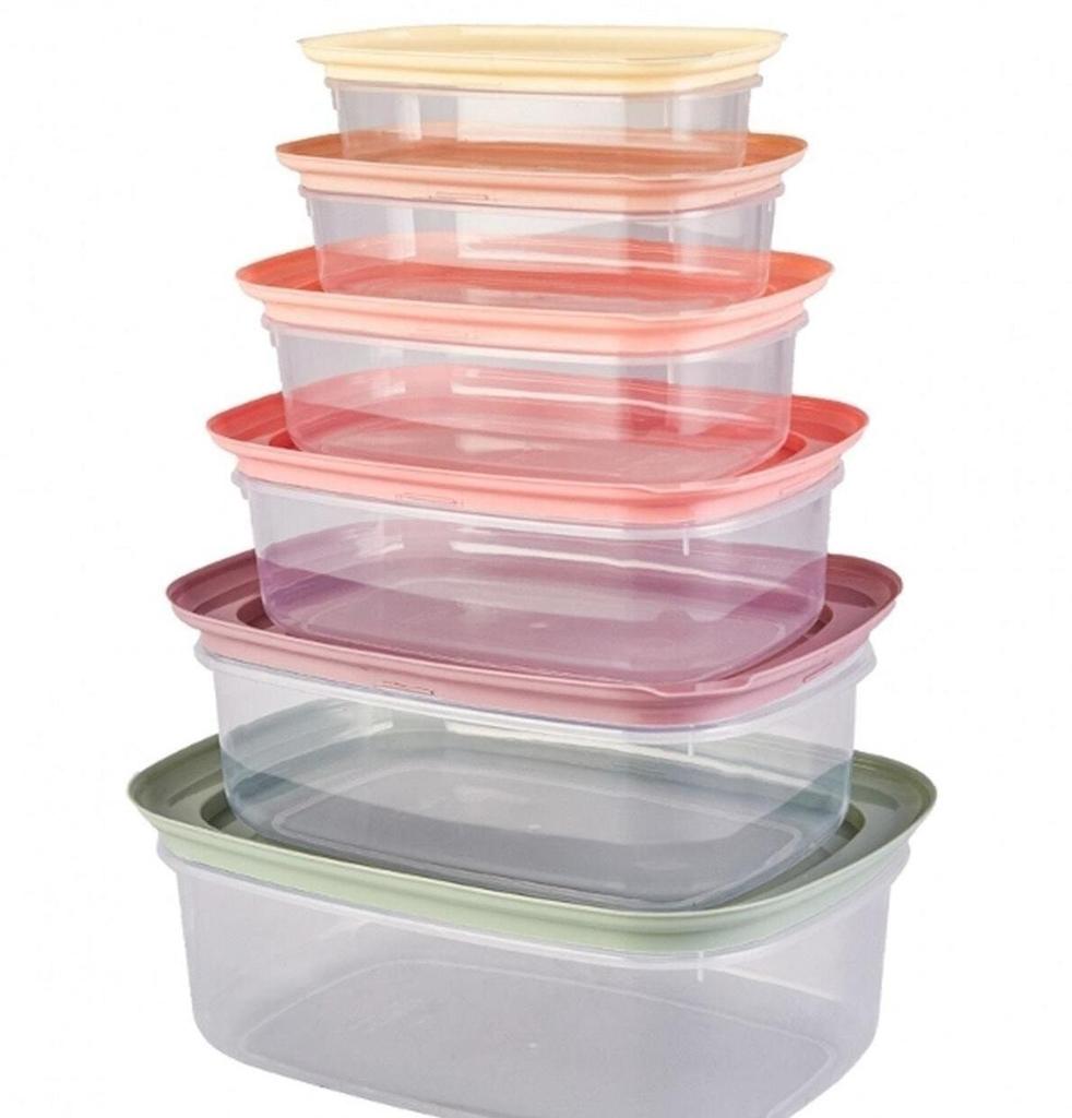 6-Piece Storage Box Home Kitchen Large Small Set Colorful