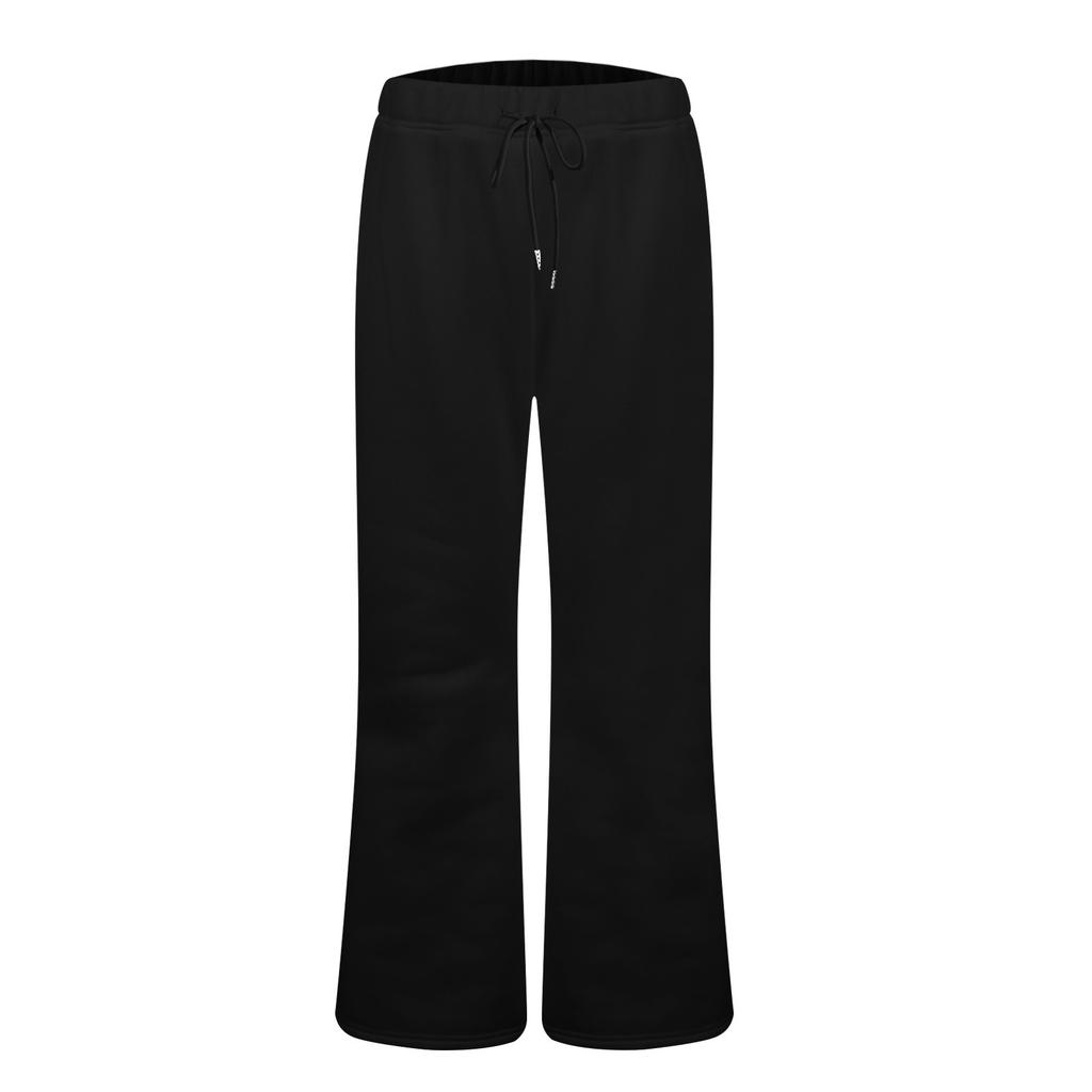 Женские модные свободные брюки-карго с завязками на талии, однотонные, расклешенные