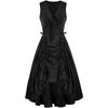 Women's Vintage Solid Color Lace Collar Cos Dress