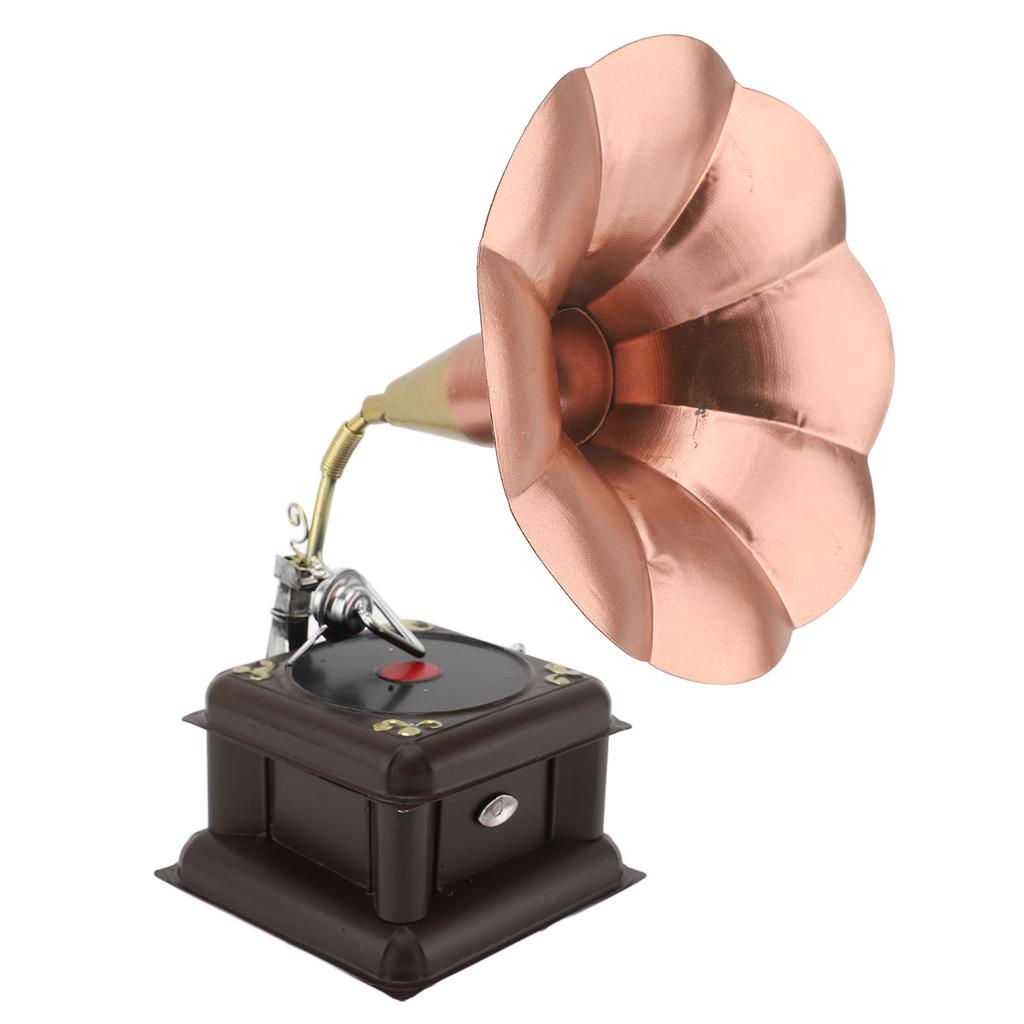 Vintage Phonograph Model Iron Erosion Resistant Retro Phonograph Gramophone Ornament