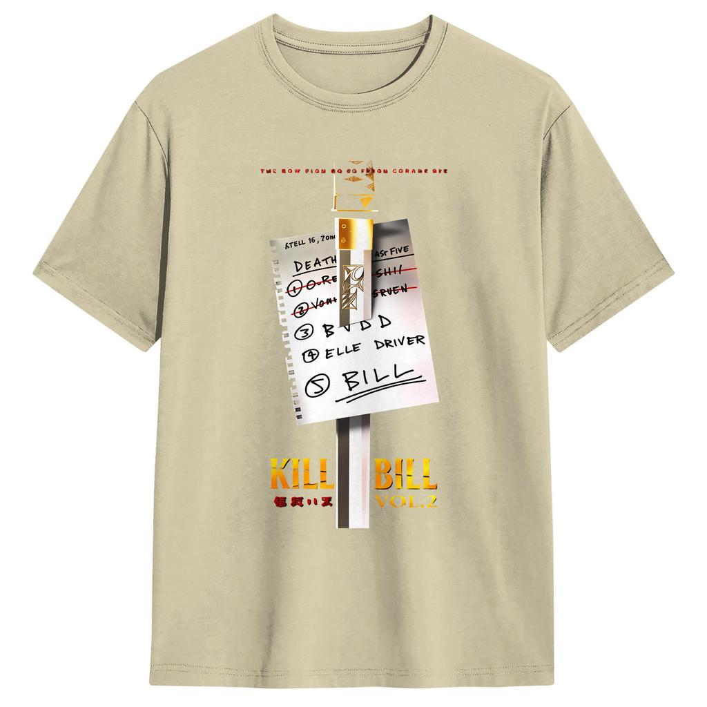 KILL BILL ВЕСЬ КРОВАВЫЙ КАПЕЛЬ Футболка Летняя Винтажные Футболки Хлопок Харадзюку Футболка Для Пары Повседневные Топы
