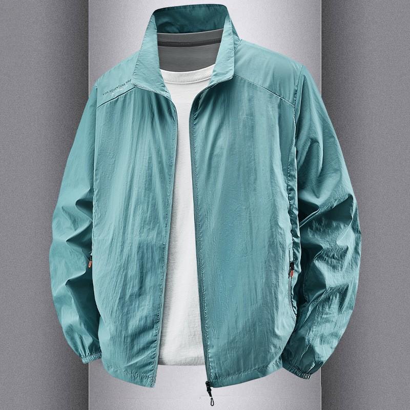 Sunscreen Jacket for Men Summer Thin Lightweight Breathable UV Protection Ice Silk Outdoor Fishing Hiking Sikn Coats