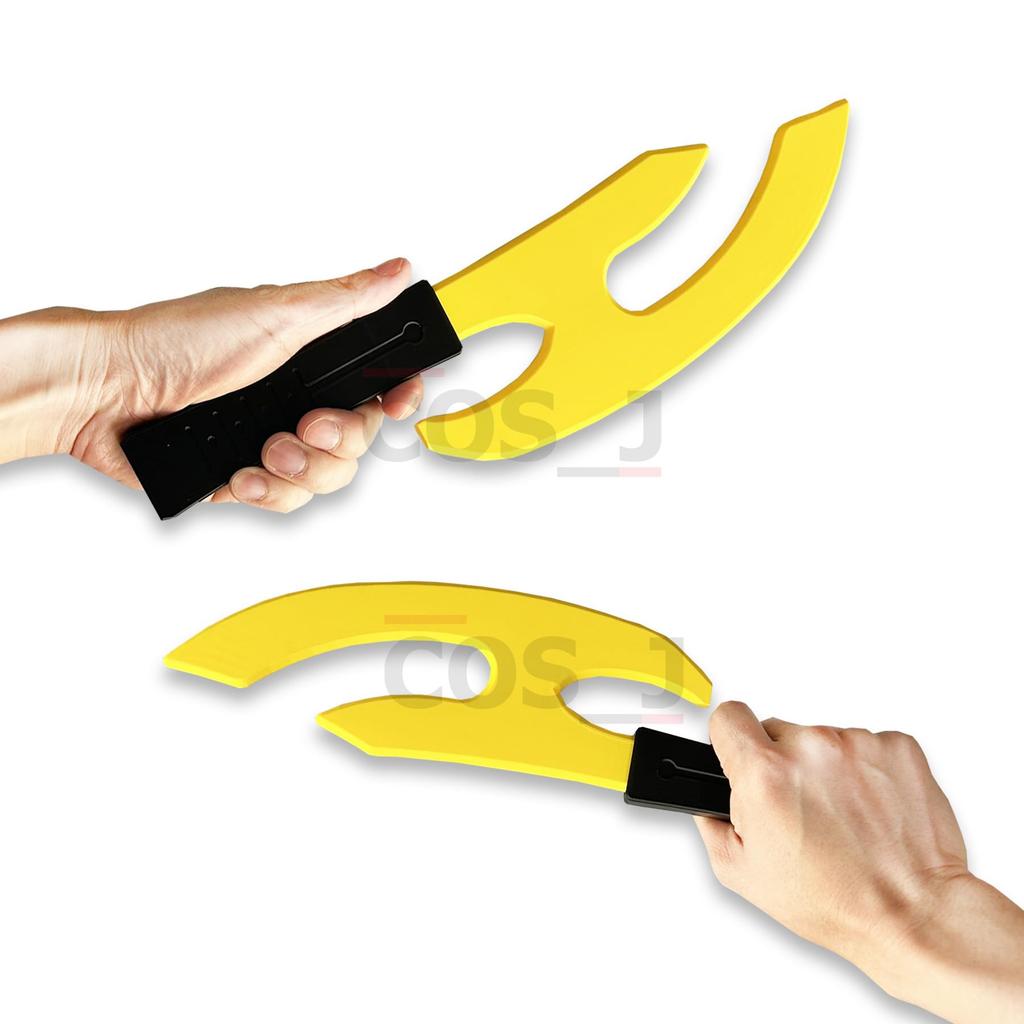 CosJ Cosplay Weapon World Trigger Twin Moon Sword 2-Piece Set Konan Kirie