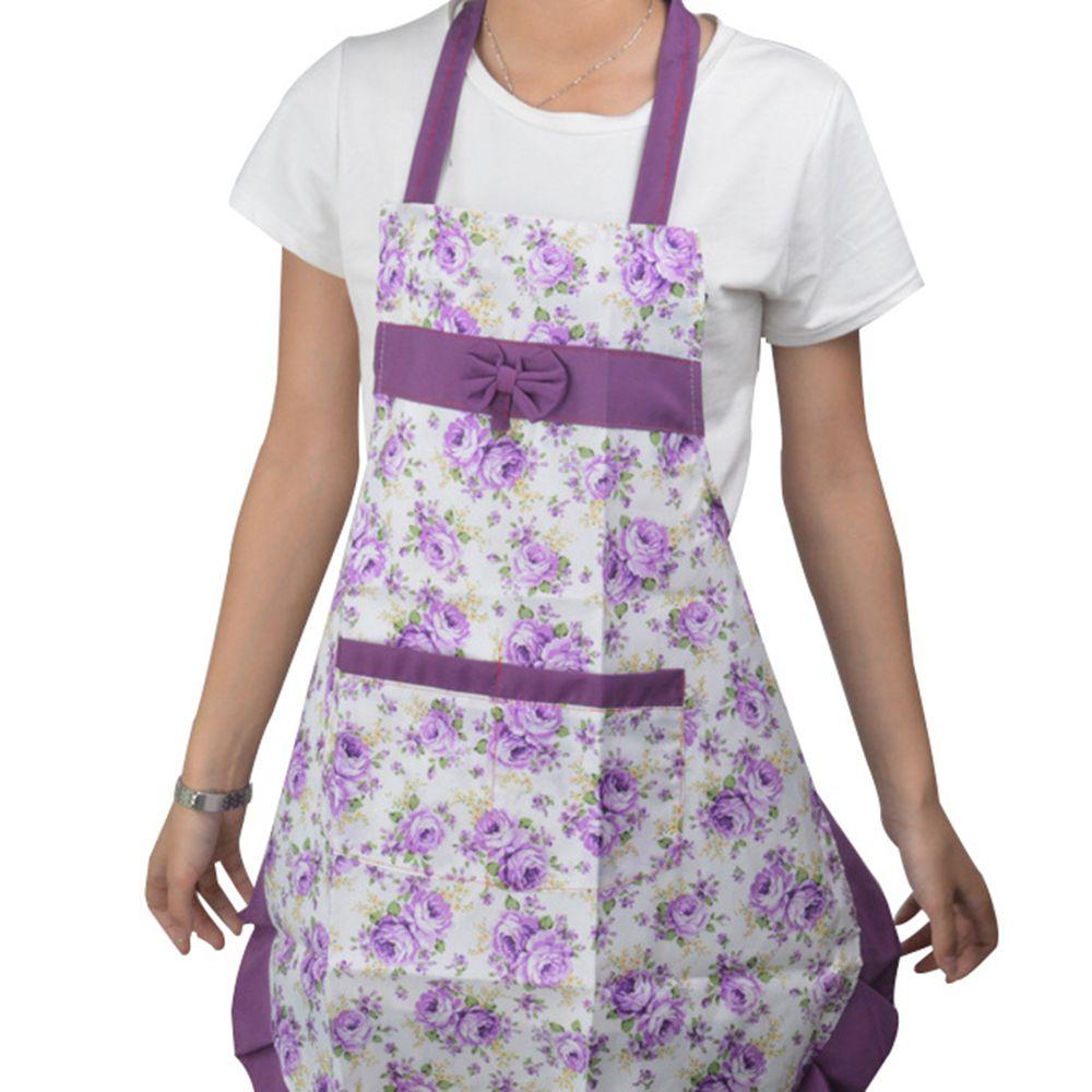 Lace Kitchen Waterproof Bib Female Floral Apron Cooking Bake