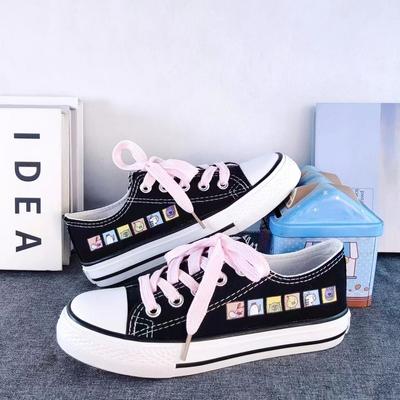 Обувь для женщин Милые слипоны Женская обувь Низкая Каваий Холщовая Повседневная Распродажа Дизайнерская Корейский Хлопок Оригинал Новинка 39 2024