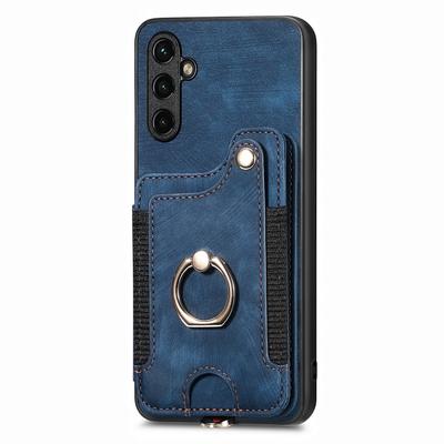 Чехол D4 для Samsung Galaxy A34 5G с блокировкой RFID, слотами для карт, ретро-кожа + ТПУ, чехол для телефона