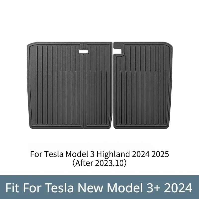 Коврики в багажник для Tesla Новая Model 3 Highland 2024, водонепроницаемые, износостойкие, из ТПЭ, коврики для пола в передний и задний багажник, аксессуары