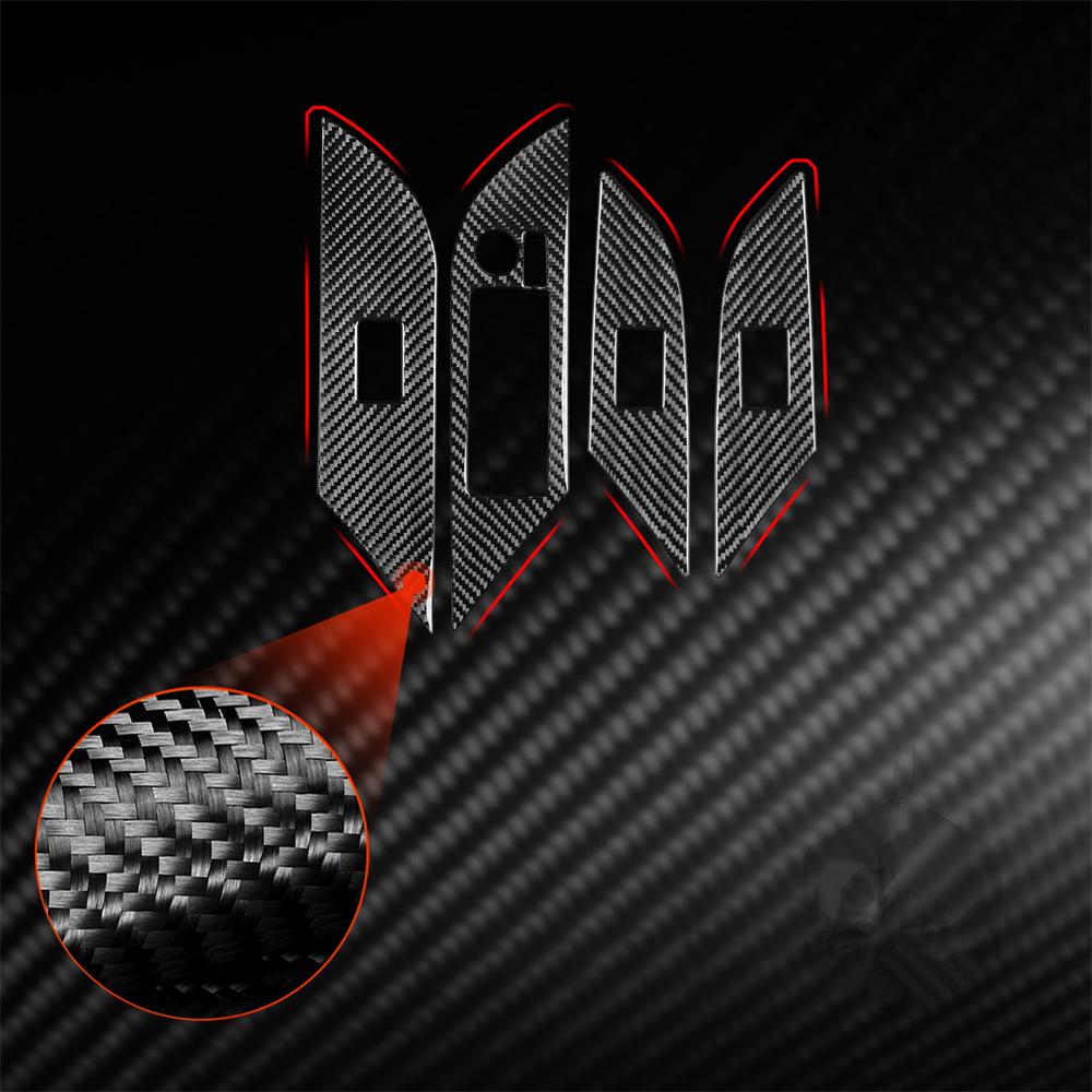 4x Car Window Lift Switch Panel Covers Trim For Toyota Hilux Revo 2015-2021 RHD