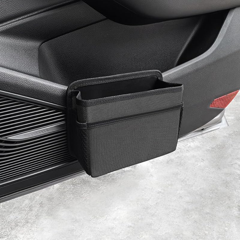 Car Trash Can, Foldable Multifunctional Hanging Storage Box Trash Can with a Roll of Garbage Bag, Multi Pocket Design Suitable for Car, Home, and