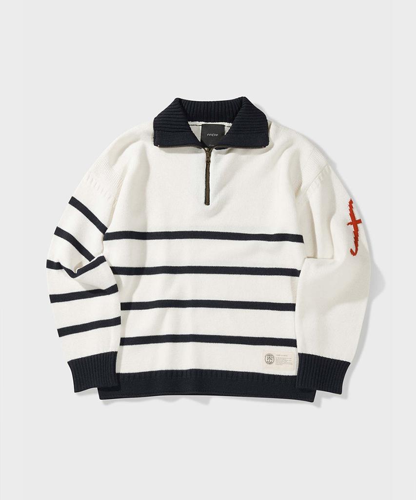 FFEFF STUDIO Venezia Wool Zip-Up Knit (Ivory)