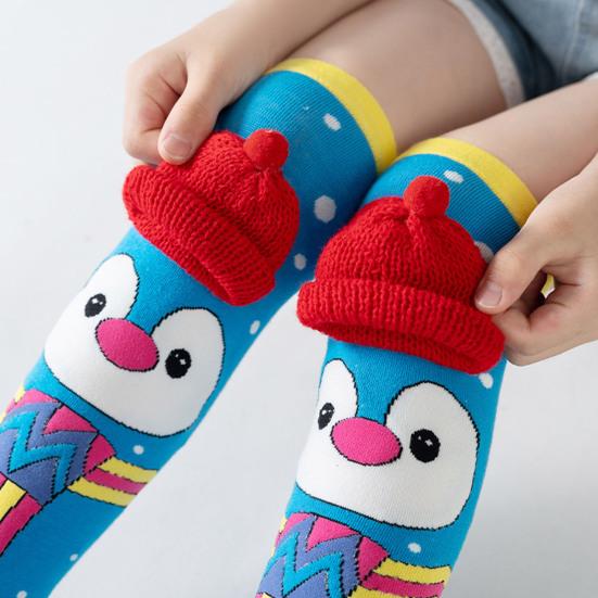 Детские разноцветные носки с животными, милые высокие носки с 3D-ушками, забавные носки до колена для мальчиков и девочек от 3 до 12 лет, рождественские подарки.