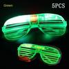 50 шт. светодиодных очков, светящиеся солнцезащитные очки для вечеринок, жалюзи, очки-жалюзи, светящиеся в темноте, неоновые, рождественские, день рождения, свадьба, вечеринка, принадлежности
