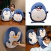 Cute And Adorable Penguin Plush Toy Pillow Blanket For Wholesale