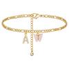 Stainless Steel Initial A-Z Letter Anklets For Women Girl Butterfly Trend Leg Chain Waterproof Jewelry Gift Party