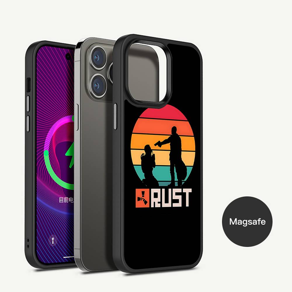 Чехол для телефона Survival Game R-Rust с магнитной беспроводной зарядкой Magesafe для IPhone 16 11 12 13 14 15 Pro Max Plus Mini