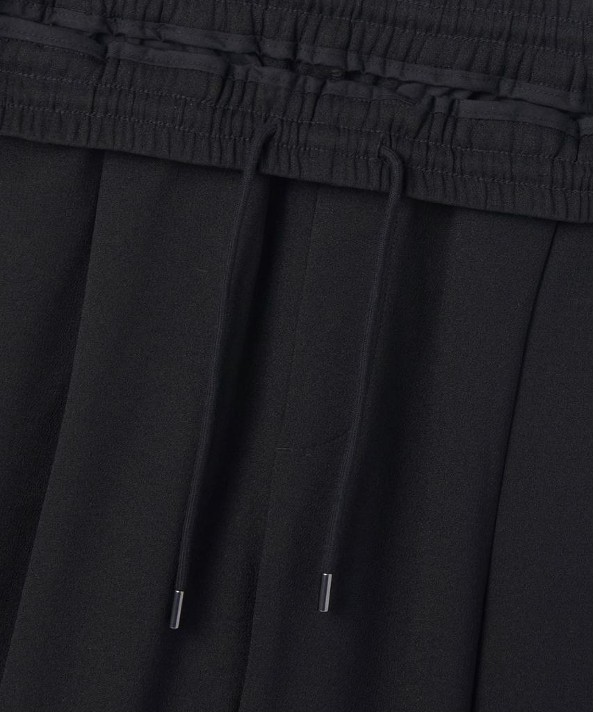 Musinsa Standard Crepe One-Pleat Wide Elastic Pants [Black]
