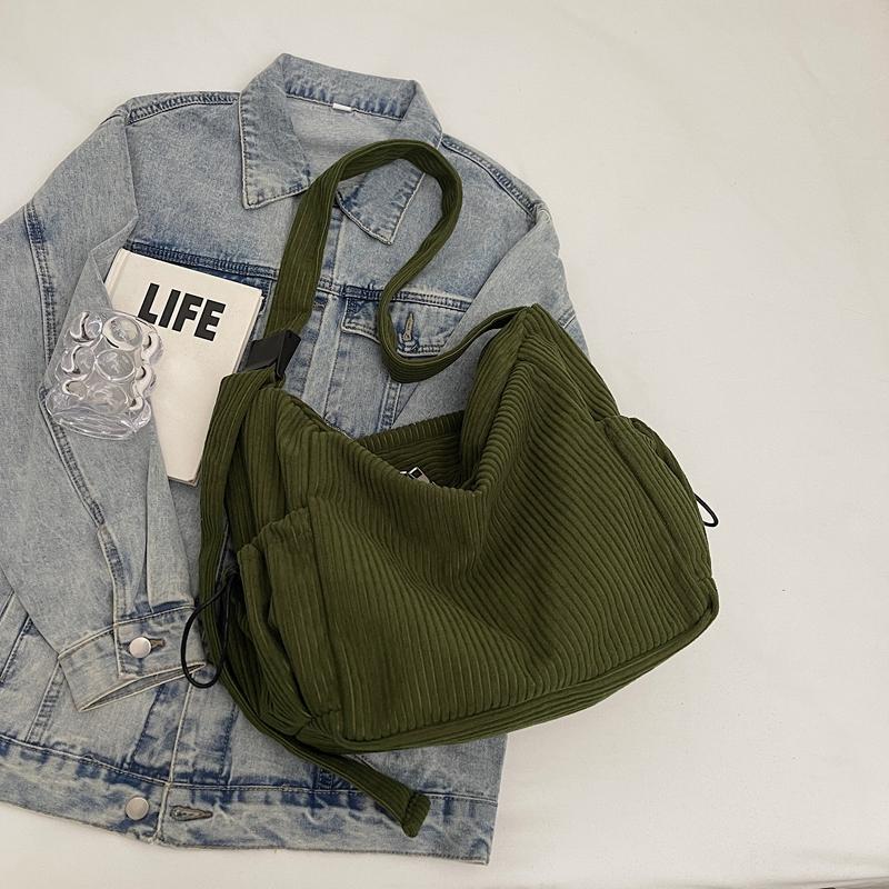 Сумка через плечо Commuter Cordoy Bag Женская сумка-тоут Большая вместимость Сумка через плечо