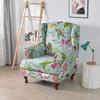 Geometric Wing Chair Cover Stretch Spandex Wingback Chair Covers Armchair Slipcover Furniture Protector Cover With Seat Covers