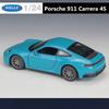 AABH1 Welly 1:24 Porsche 911 Carrera 4S Alloy Sports Car Model Diecast Metal Toy Vehicles Car Model High Simulation Childrens Toy Gift