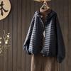 Women Down Jacket Hood Over Size Loose Casual Autumn Winter Outwear Coat