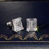 Simple Square Cubic Zirconia Stud Earrings for Women High Quality Daily Wear Fancy Accessories Fashion Jewelry Wholesale