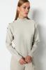 Women's Elegance Style Sweater Stone Button Detailed Knitwear Sweater