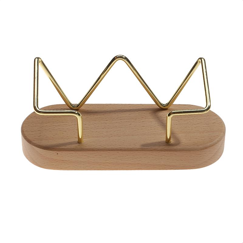Держатель для визиток из орехового дерева, настольная полка, деревянная стойка для карточек, стойка для карточек из бука и металла