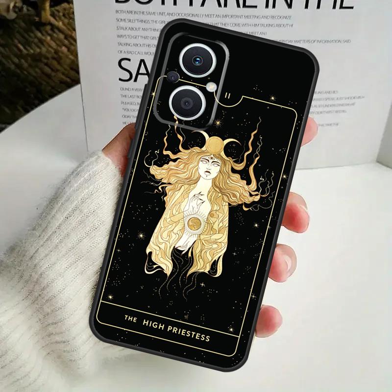 Лунное полнолуние Таро Мистический тотем Чехол для телефона Для OPPO Reno 14F 12F 12 11 13 F 10 Pro 8T 7 8 Lite OPPO Find X9 X8 X6 X5 Pro Чехол